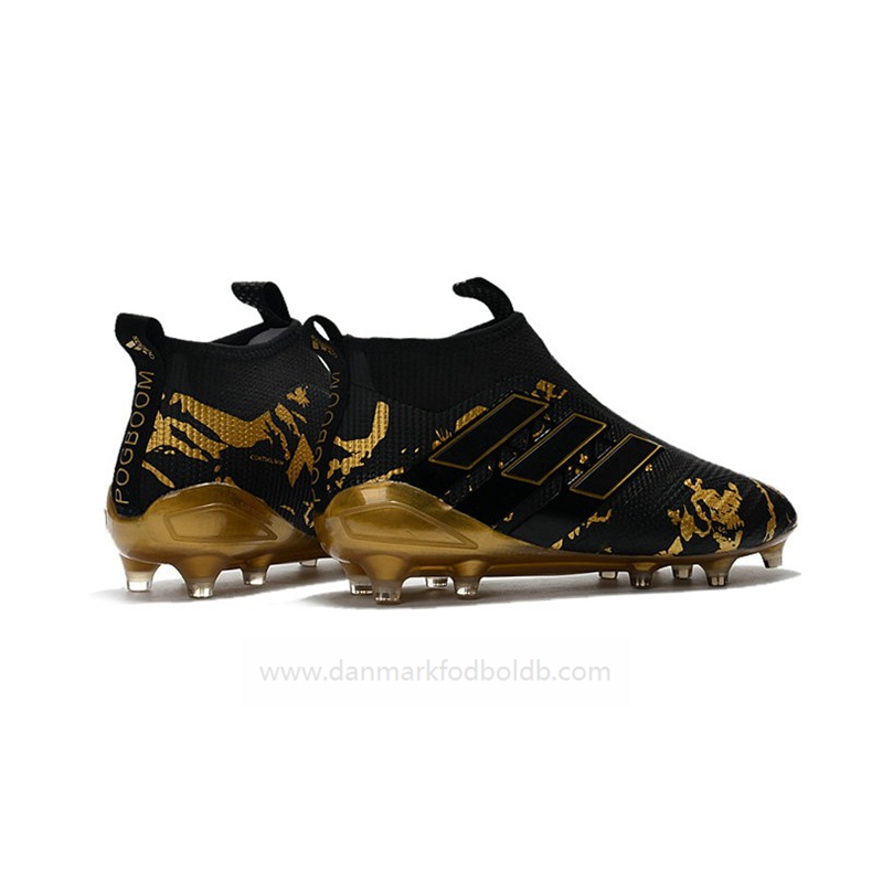 Adidas Ace 17+ Purecontrol FG Paul Pogba Kapsel Fodboldstøvler Herre – Sort Guld